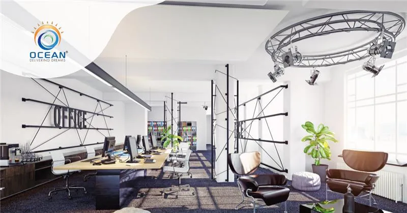Modern commercial interior space